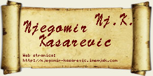 Njegomir Kašarević vizit kartica